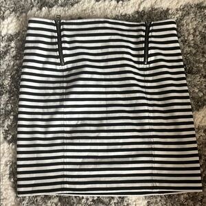 Aritzia Sunday Best Black And White Striped Skirt